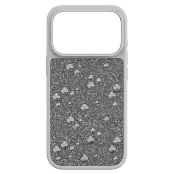 swarovski high smartphone case  flat back crystals  iphone  17 pro  silver tone