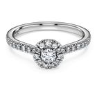 swarovski eternity halo solitaire ring  lab grown diamonds 0 45 ct tw  round shape  sterling silver