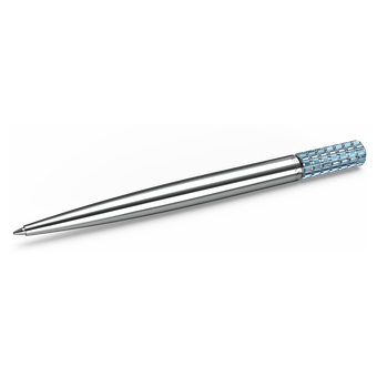 swarovski lucent ballpoint pen   blue  chrome plated