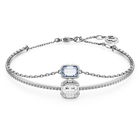 swarovski chroma bangle mixed cuts blue rhodium plated