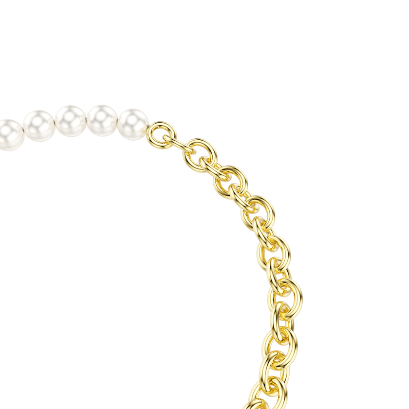swarovski idyllia bracelet  crystal pearl  white  gold tone plated