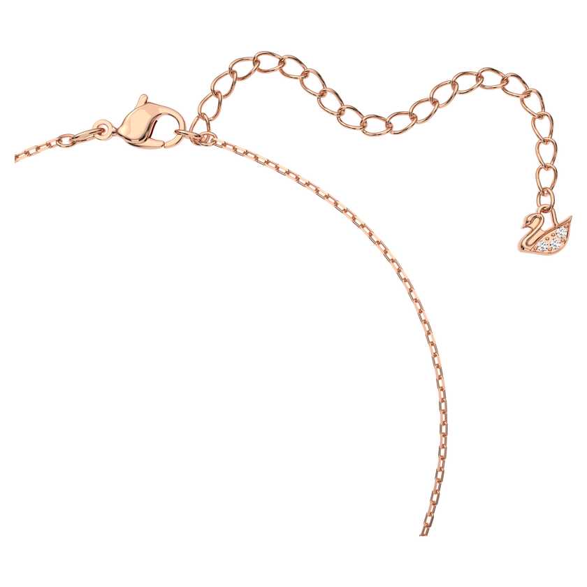 swarovski dextera necklace  intertwined circles  white  rose gold tone plated