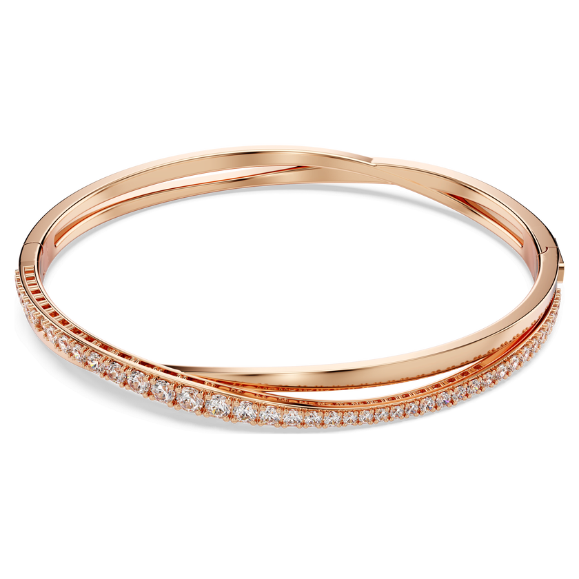 swarovski hyperbola bracelet  white  rose gold tone plated