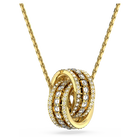 swarovski further necklace intertwined circles white gold tone plated
