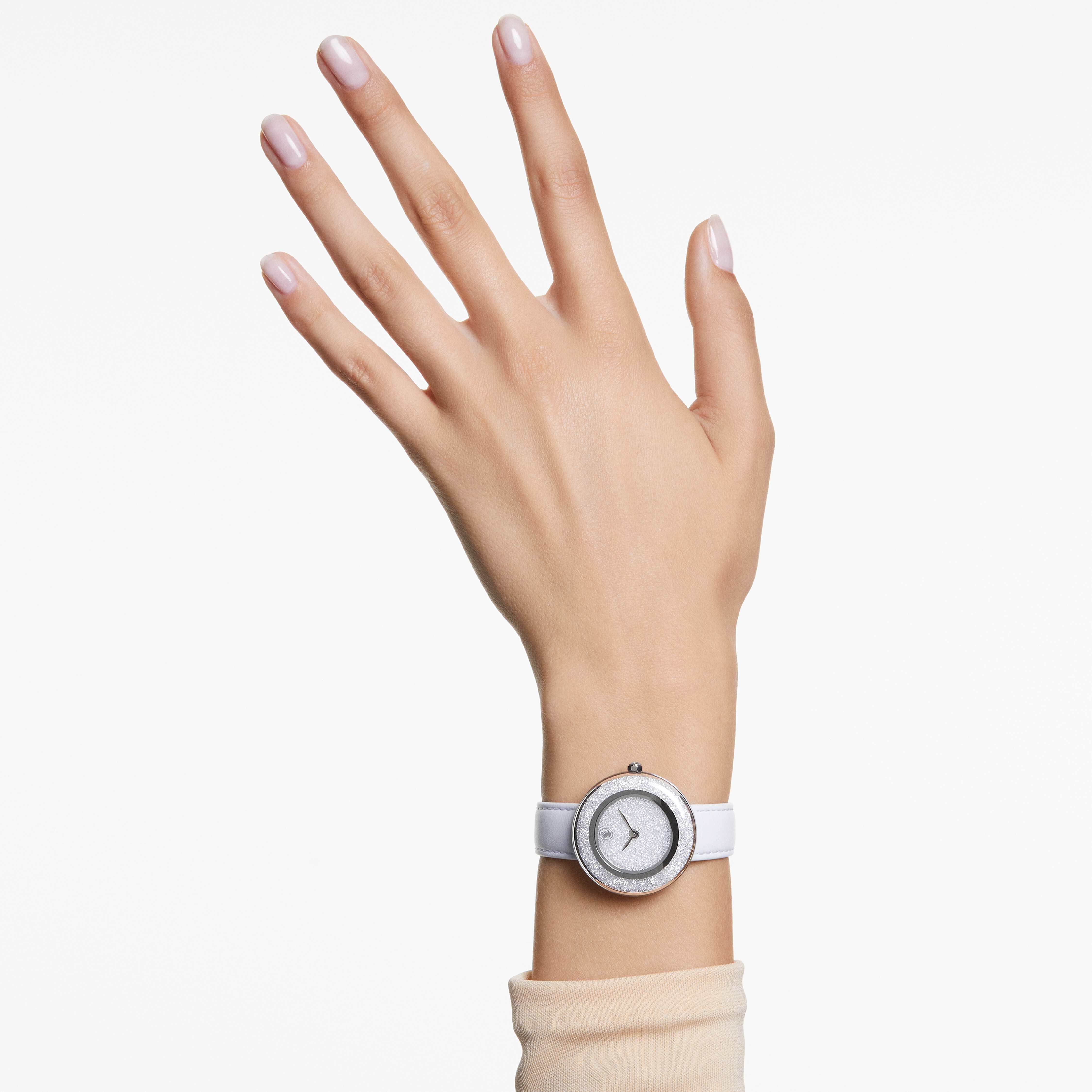 Swarovski white watch discount