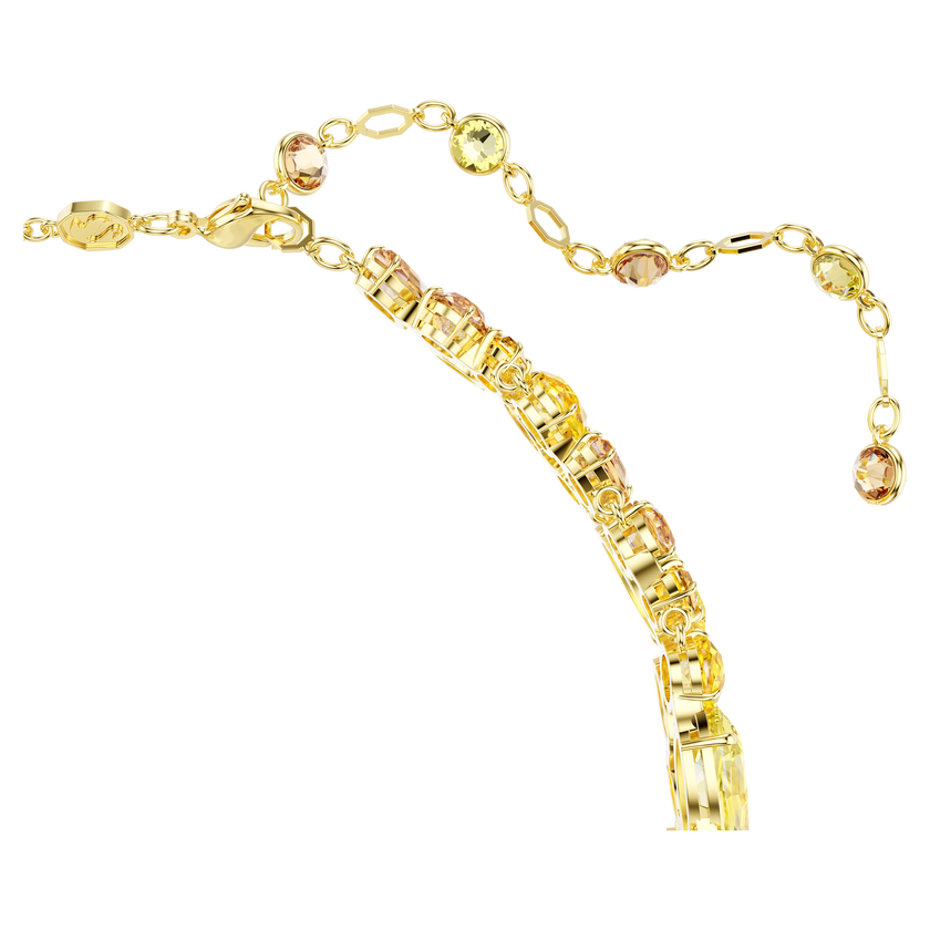 swarovski gema choker  mixed cuts  yellow  gold tone plated