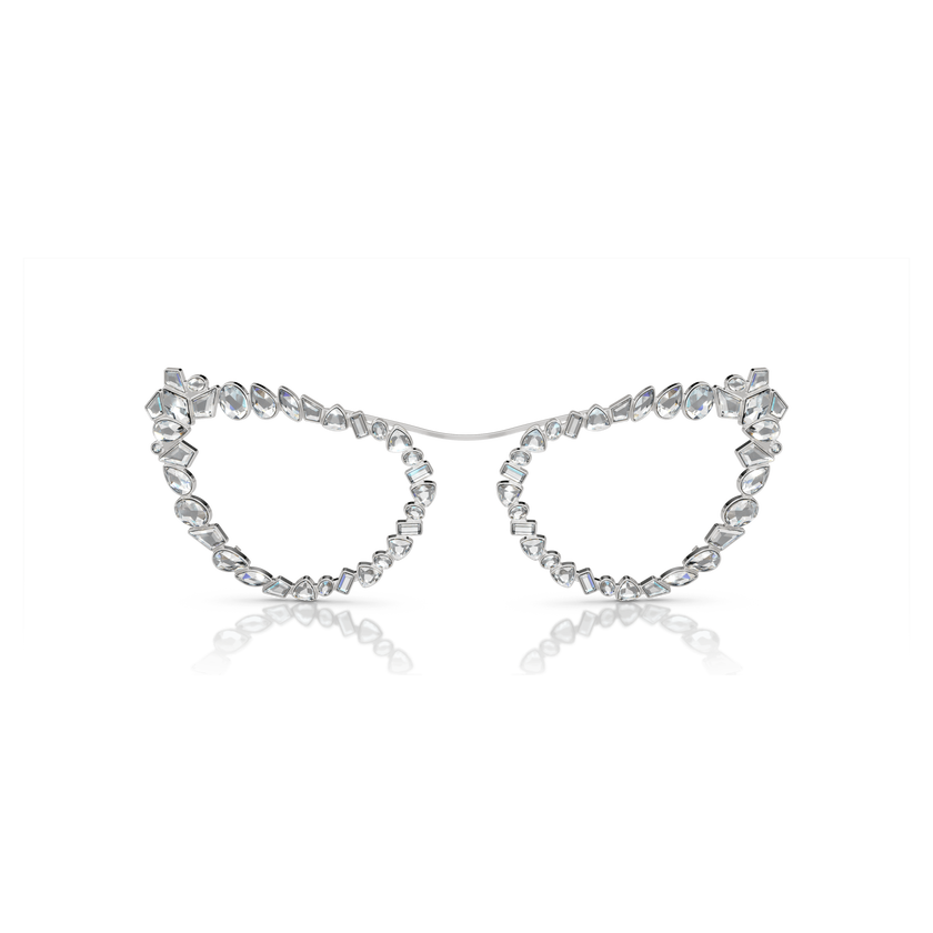 swarovski sunglasses  statement  cat eye shape  sk7011el  white