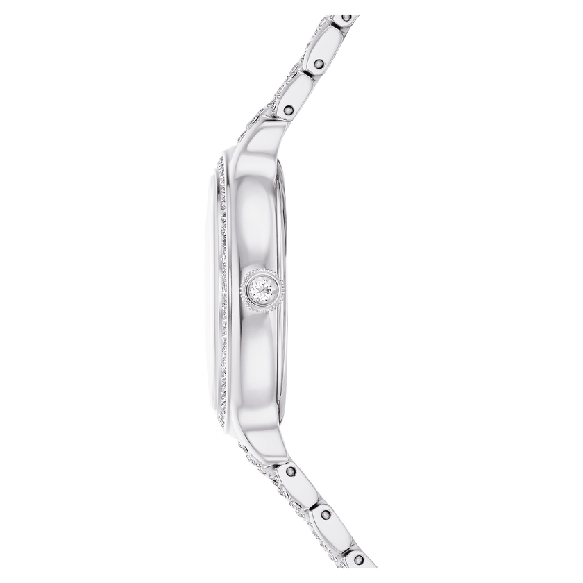 swarovski imber watch  swiss made  metal bracelet  silver tone  stainless steel