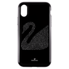 Swan Fabric Smartphone case with integrated Bumper, iPhone® X/XS, Black