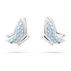 swarovski lilia stud earrings butterfly blue rhodium plated