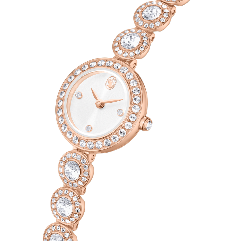 swarovski una angelic watch  crystal bracelet  rose gold tone  rose gold tone finish