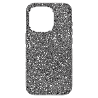 swarovski high smartphone case iphone 15 pro silver tone