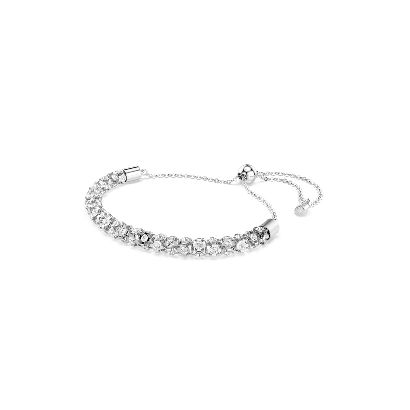 swarovski dextera bracelet  round cut  white  stainless steel