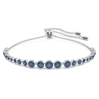 swarovski emily bracelet mixed round cuts blue rhodium plated