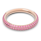 swarovski stone ring pink rose gold tone plated