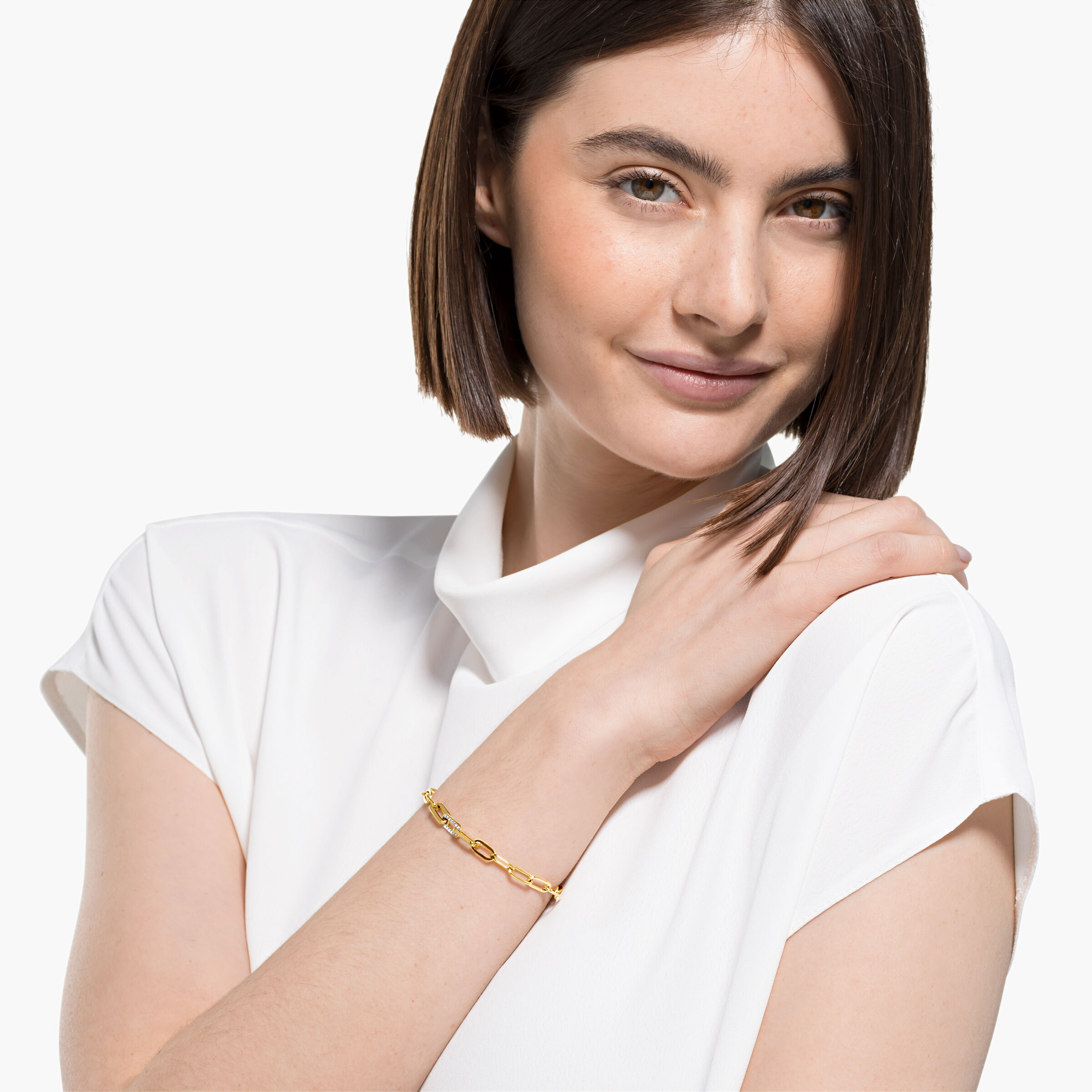The Elements Chain Bracelet White Gold tone plated