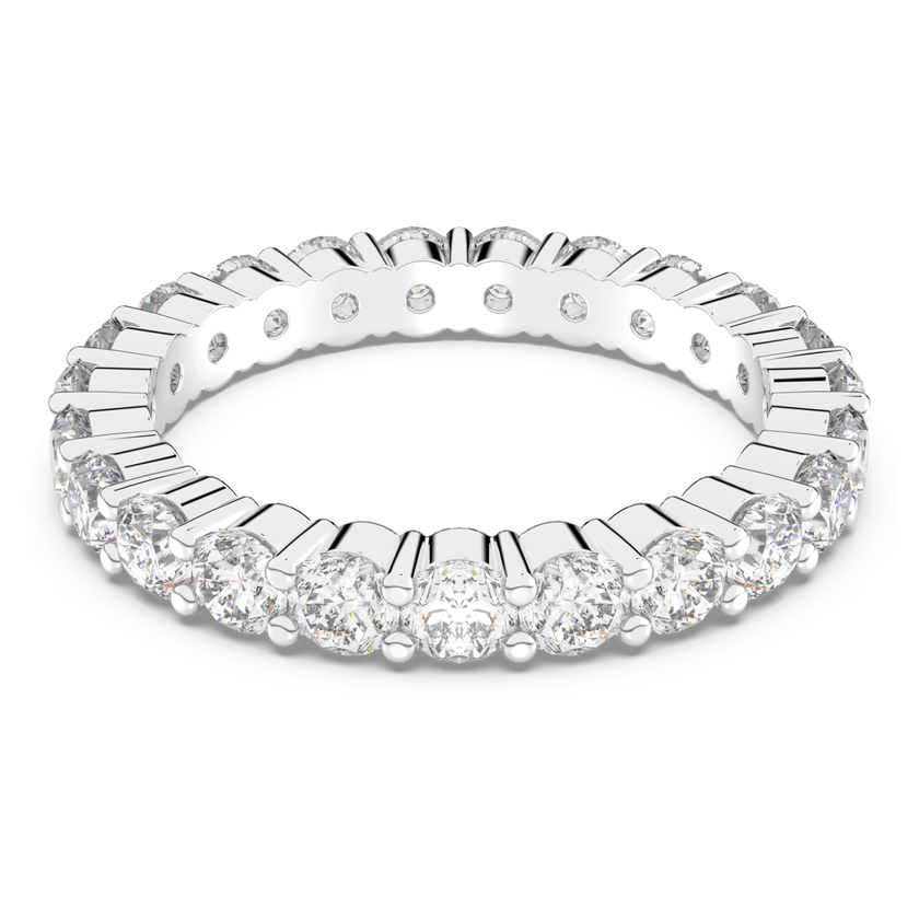 swarovski matrix vittore ring  round cut  white  rhodium plated