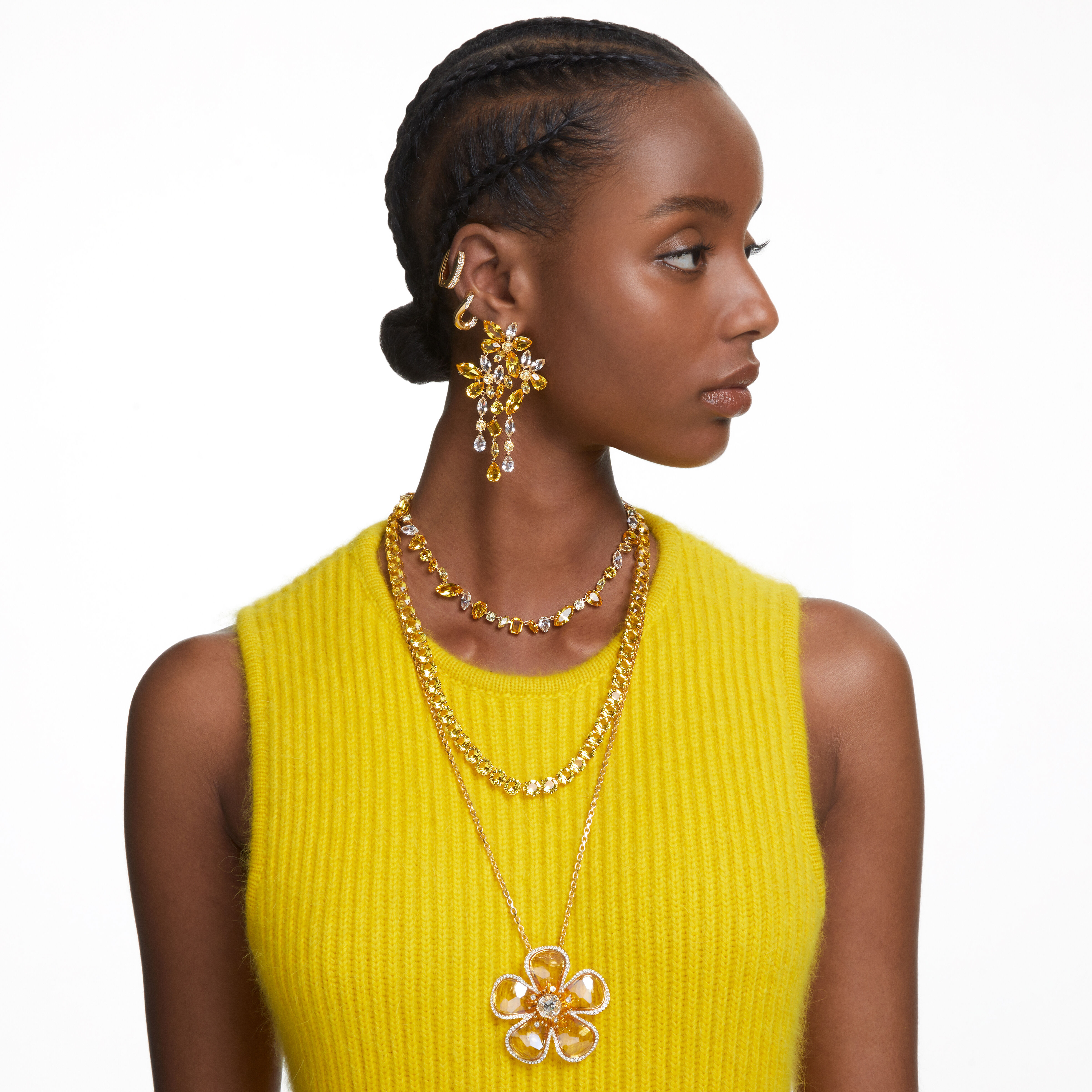 Layered hotsell necklaces swarovski