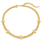 swarovski numina necklace round cut white gold tone plated