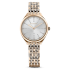 swarovski attract watch swiss made pav crystal bracelet gold tone champagne gold tone finish