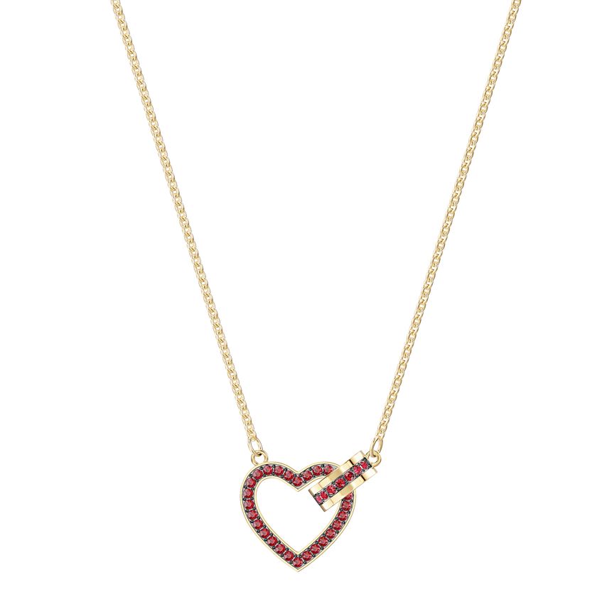 Lovely Necklace, Red, Gold plating