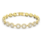 swarovski una angelic tennis bracelet round cut pav medium white gold tone plated