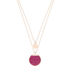 Ginger Pendant, Pink, Rose gold plating