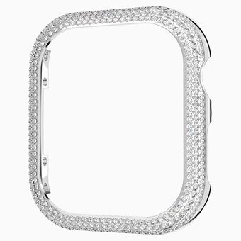 Sparkling case compatible with Apple watch®, Silver tone
