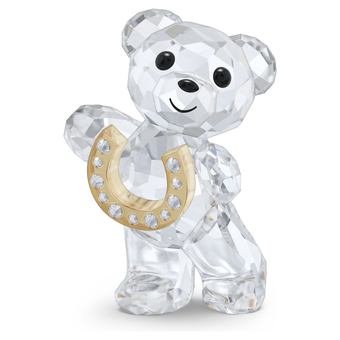 swarovski kris bear lucky horseshoe