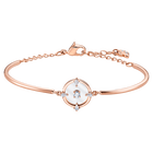 North Bangle, White, Rose-gold tone plated