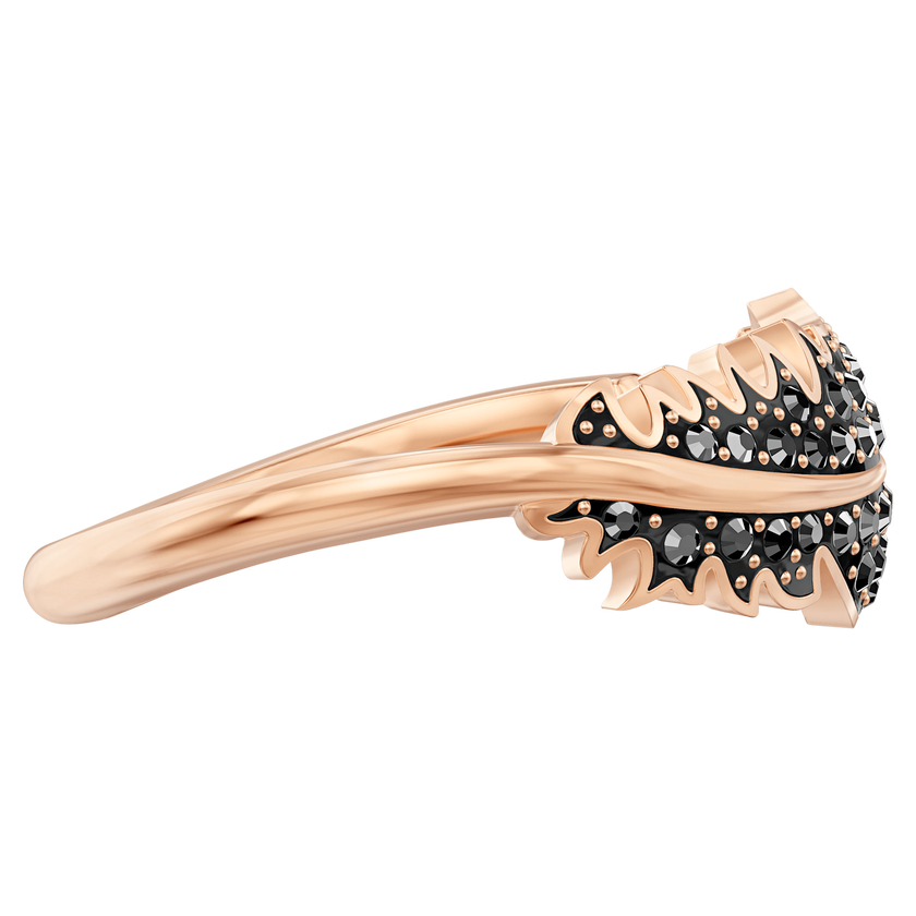 swarovski naughty motif ring  black  rose gold tone plated