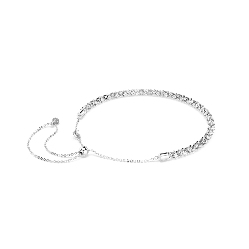 swarovski dextera necklace  round cut  white  stainless steel