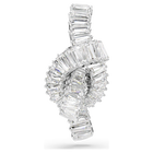 swarovski matrix tack pin baguette cut knot white rhodium plated