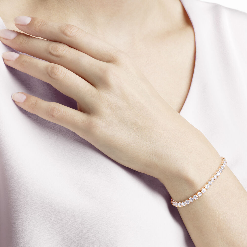 Buy Swarovski Tennis Bracelet White Rose Gold Plating In Riyadh Jeddah Saudi Arabia 5464948