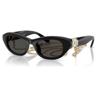 swarovski sunglasses  pillow shape  black
