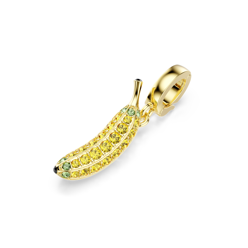 swarovski minions banana charm  pav   yellow  gold tone plated
