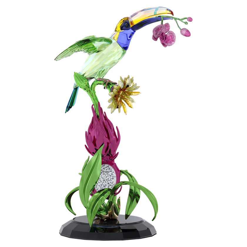 swarovski idyllia toucan and dragon fruit totem limited edition