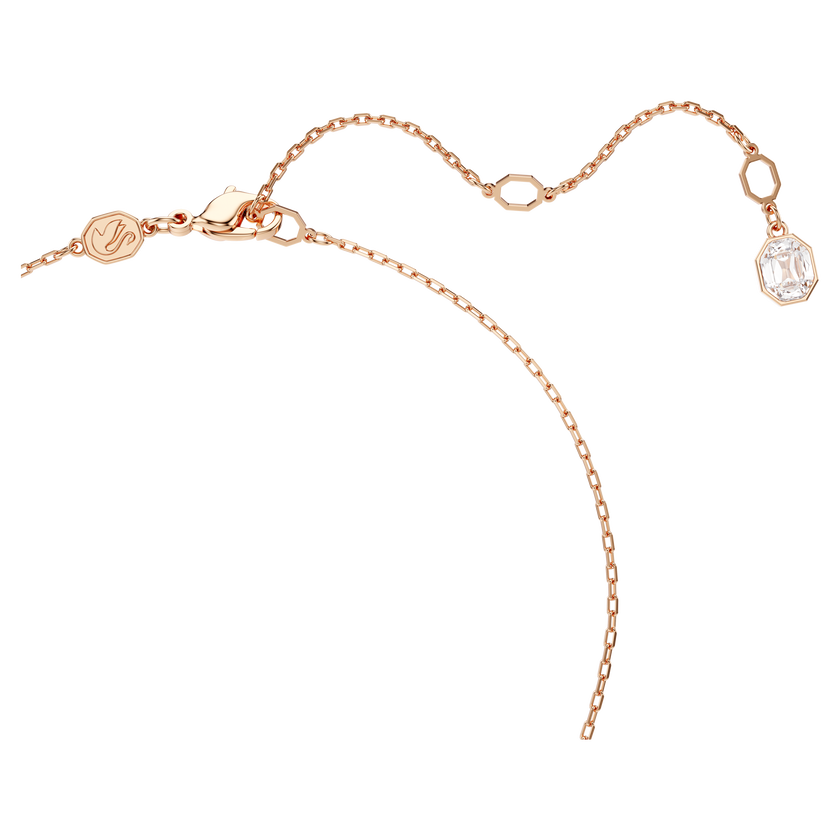 swarovski constella pendant  pav   round cut  white  rose gold tone plated