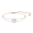 Sunshine Bracelet, White, Rose gold plating