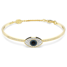 swarovski symbolica bangle evil eye blue gold tone plated