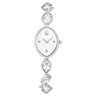 swarovski gema watch  crystal bracelet  silver tone  stainless steel