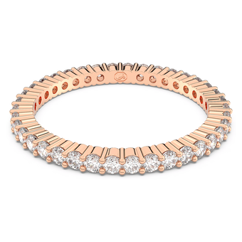 swarovski matrix vittore ring round cut white rose gold tone finish