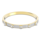 Thrilling Deluxe bangle, White, Gold-tone plated