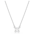 swarovski stilla pendant square cut white rhodium plated