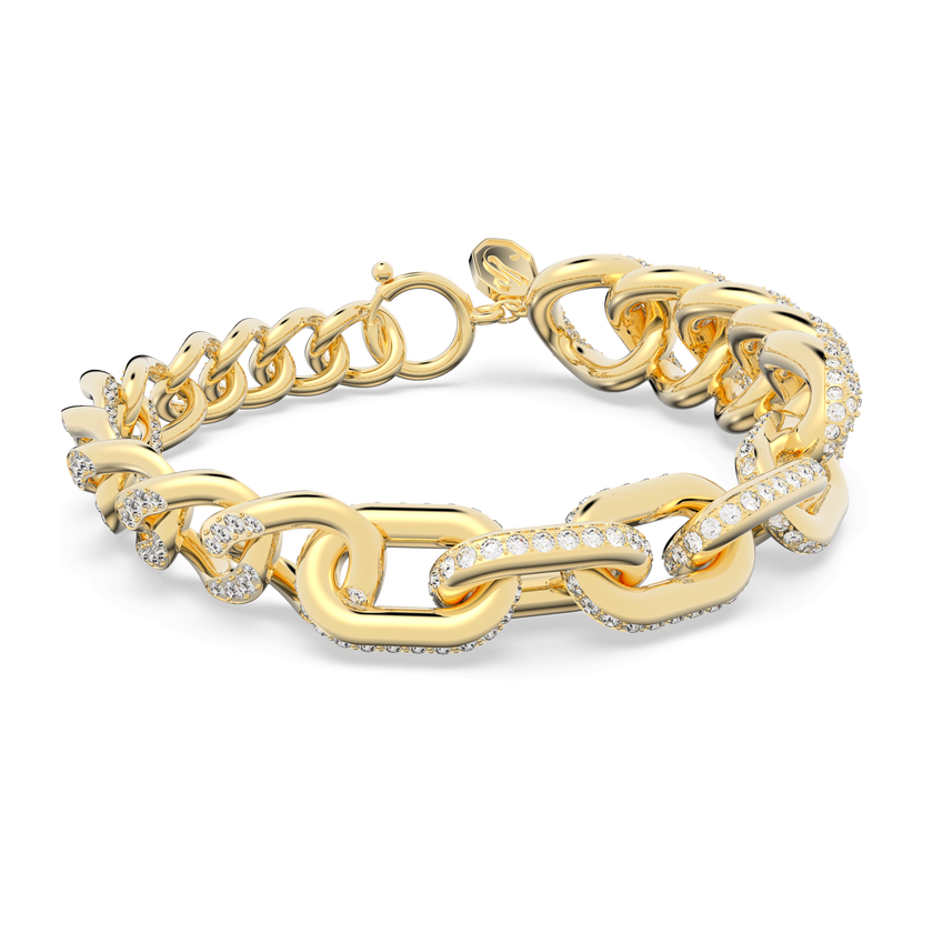 swarovski dextera bracelet  pav  crystal  gold tone plated