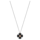 swarovski latisha pendant flower black mixed metal finish