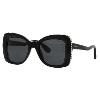 swarovski sunglasses  butterfly shape  sk6062u  black