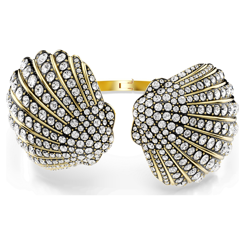 swarovski idyllia bangle  shell  white  gold tone plated