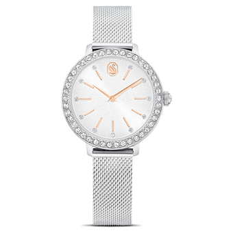 swarovski certa watch  metal bracelet  silver tone  stainless steel