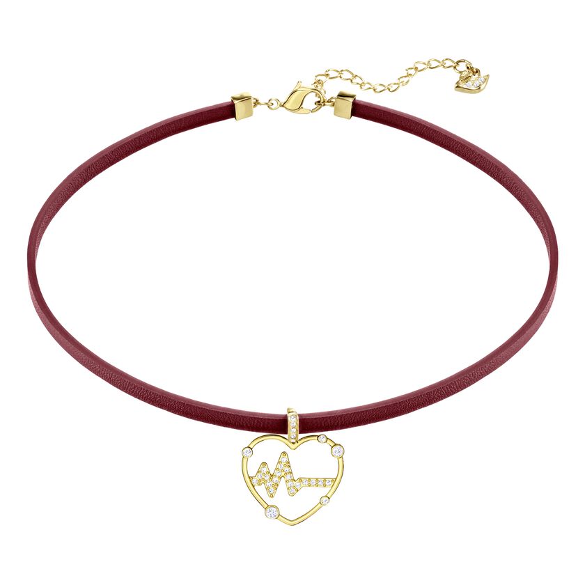 OXO Choker, Red, Gold plating